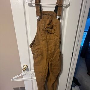 Dovetail Workwear Freshley Overalls- Saddle Canvas Brown Women's 10/30